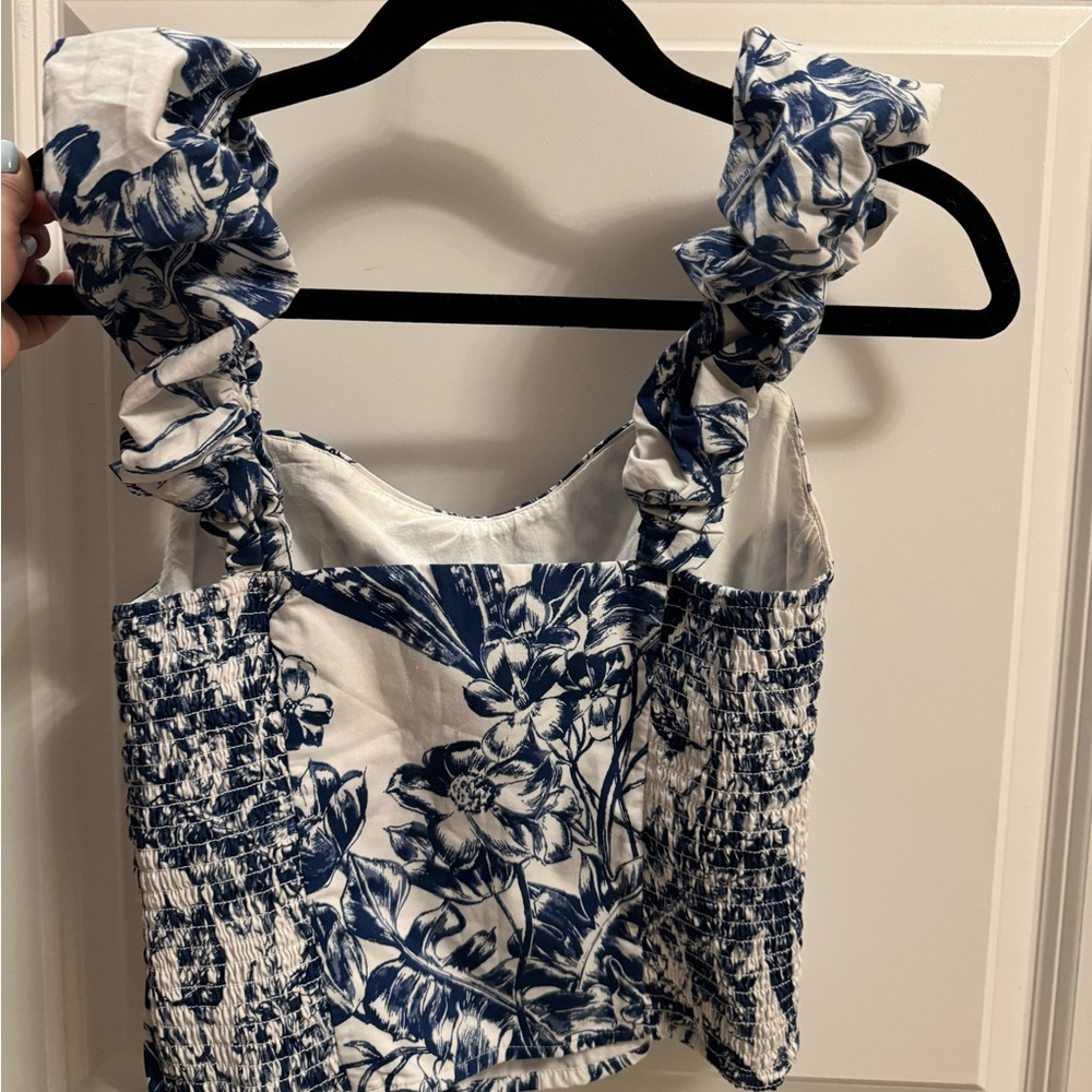 Abercrombie & Fitch Blue Floral Tank Top - Picture 4 of 7